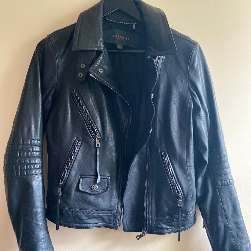 Coach Leather Moto jacket